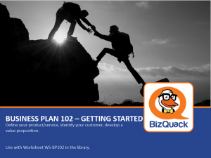 Business Plan 102 -Getting Started