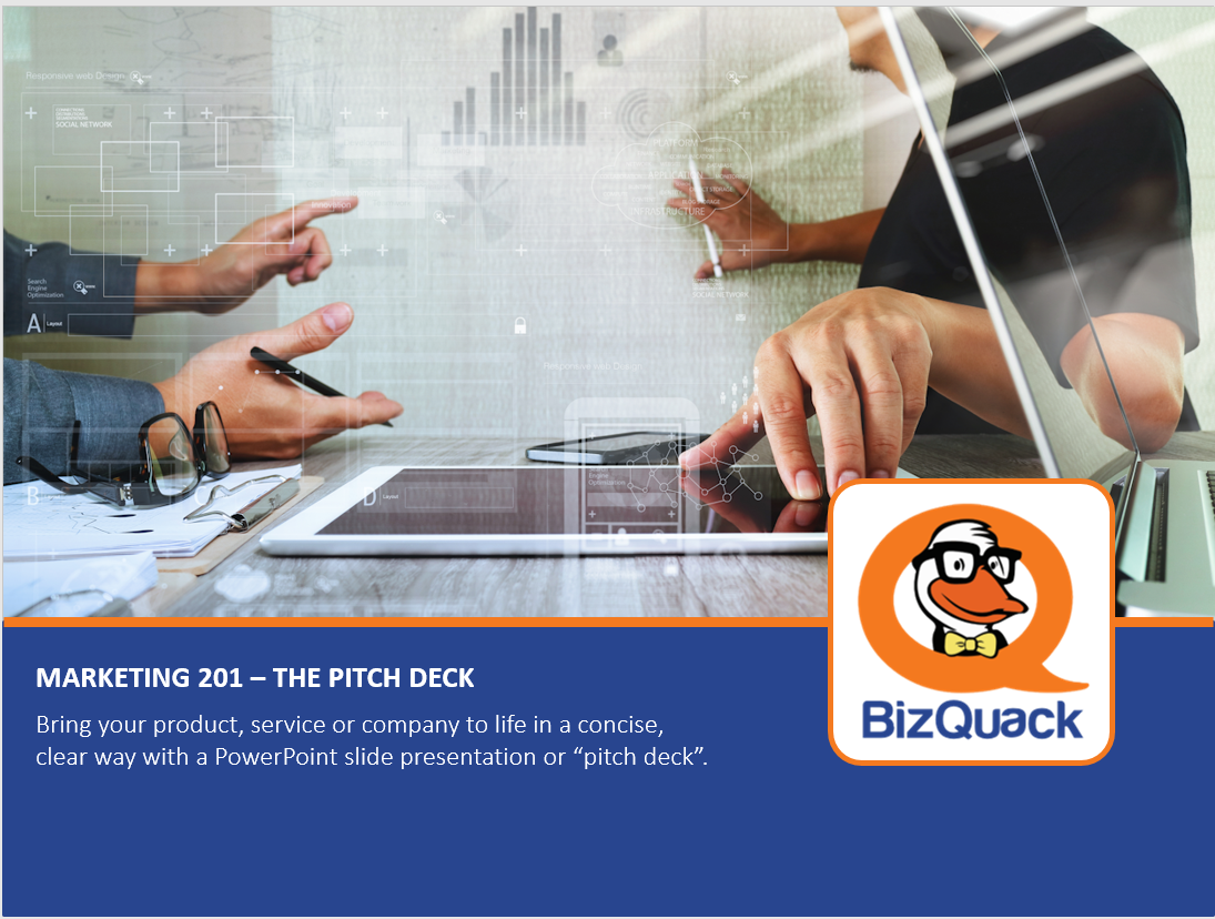 Marketing 201 – Pitch Deck cover
